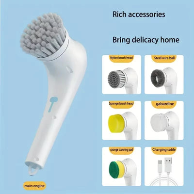 Xiaomi MIJIA 5-in-1 Electric Cleaning Brush Multifunctional Handheld Wireless Clean USB Rechargeable Bathroom Kitchen Clean Tool