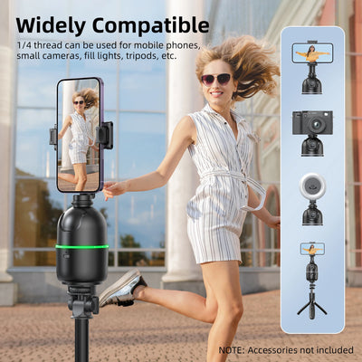 Selfieshow P03 Stabilizer 360°Auto Face Tracking AI Gimbal All-in-one Desktop Phone Holder Tripod For Smartphone Video Vlog Live