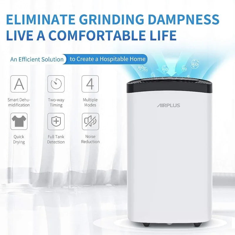 AIRPLUS 1,500 Sq. Ft 30 Pints Dehumidifier for Home and Basements with Drain Hose(AP1907)