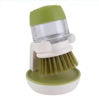 Dish Brush with Soap Dispenser Multi Use Soap Dispensing Scrub Brush for Household Universal Kitchen Dish Palm Brush with Tary