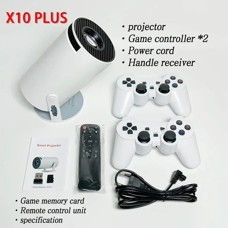 X10 Plus Retro video game consoles Android 11 system Portable Intelligent Projector 720p H713 Lcd Projector Hd game box