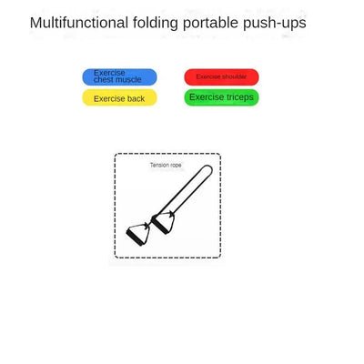 Portable Multifunctional Push-up Board Set With Handles Foldable Fitness Equipment For Chest Abdomen Arms And Back Training