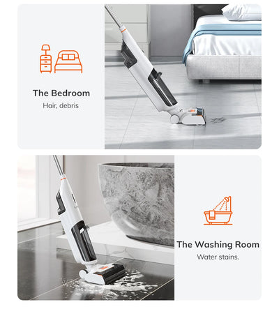 ILIFE W90 Cordless Wireless Wet Dry Cleaning Smart Washing Mop Robot,5500Pa Suction,1 Min Self Cleaning,Large Dual Water Tank