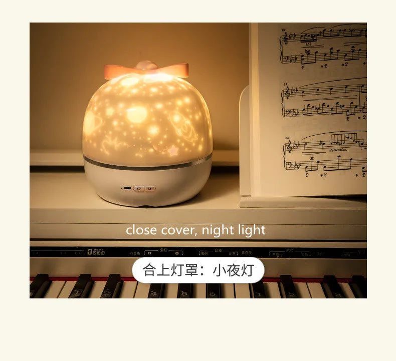 Rotating Sky Moon Lamp Galaxy Lamp Starry Projector Night Light Home Bedroom Decoration Christmas Light for Children's Day Gift